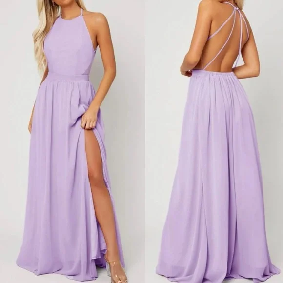 Luxe champagne open back maxi dress - Picture 10 of 16